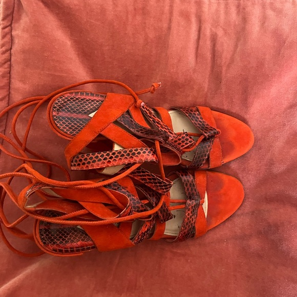 Paul Andrew X JCrew Lace Up Block Heels - Picture 4 of 7